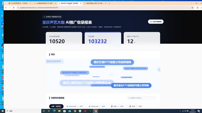 重庆声艺大咖 AI 推广案例