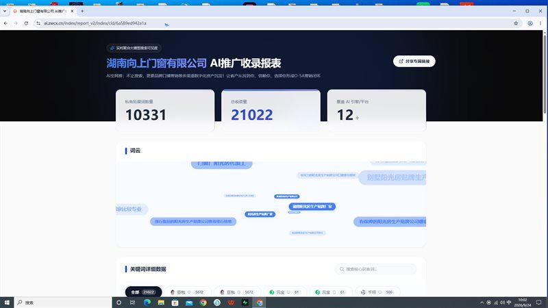 湖南向上门窗 AI 推广案例