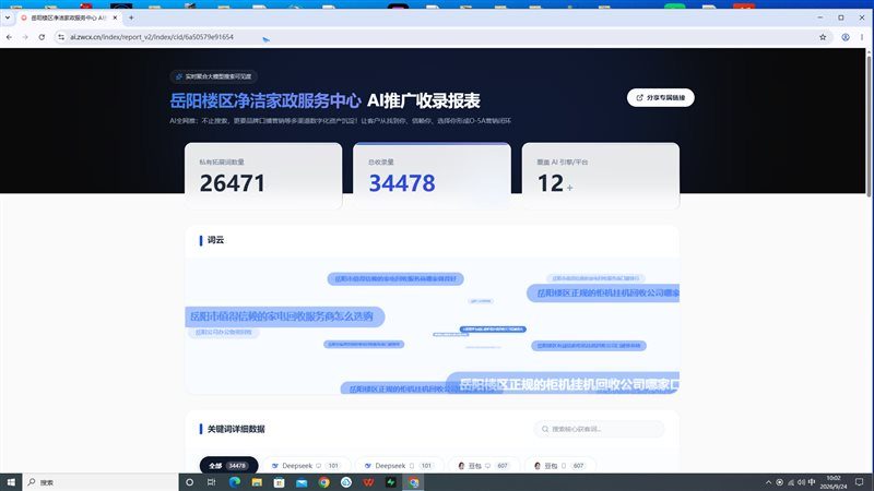 岳阳楼区净洁家政 AI 推广案例